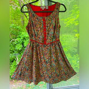 Women's Miss Me Dress “Impressionist” Floral design Knee length Fit to flare S.